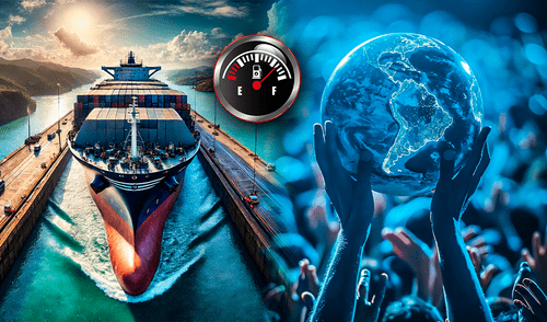 En el 2024, más de 160 millones de toneladas largas de carga se transportaron a USA por medio del canal de Panamá. Foto: composición LR/Freepik/DALL-E En el 2024, más de 160 toneladas largas de carga se transportaron a USA por medio del canal de Panamá. Foto: composición LR/Freepik/DALL-E