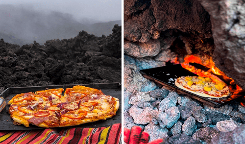 este país de América Latina venden pizza hecha con lava volcánica