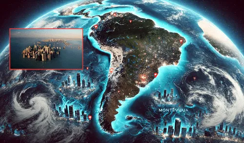 Estas ciudades sudamericanas corren el riesgo desaparecer en los próximos 75 años. Foto: composición LR/chatgpt/Ecología Verde