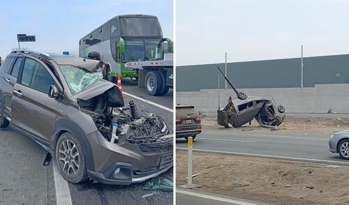 choque múltiple en la Panamericana Sur