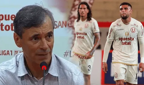 Fabián Bustos reaccionó molesto al percatarse del cruce entre Ureña y Riveros en el campo de juego. Foto: composición LR/GOLPERÚ Fabián Bustos y su postura sobre la pelea entre Ureña y Riveros