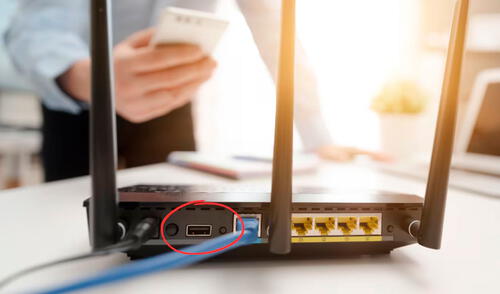 El puerto USB del router tiene varios beneficios. Foto: TN El puerto USB del router tiene varios beneficios. Foto: TN