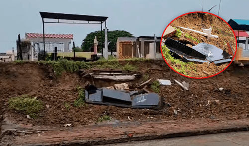 Se cae paredes y nichos de tumbas en Tumbes