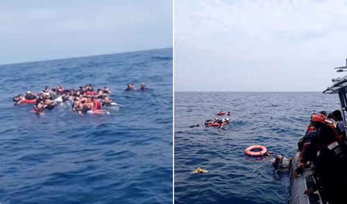 Había 13 peruanos: rescatan embarcación a punto de naufragar en el mar de Cartagena, Colombia