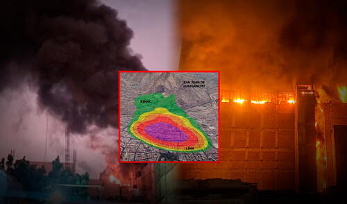 Las autoridades advierten a la población a tomar precauciones frente al aire contaminado producto del incendio de grandes proporciones. Foto: Composición LR