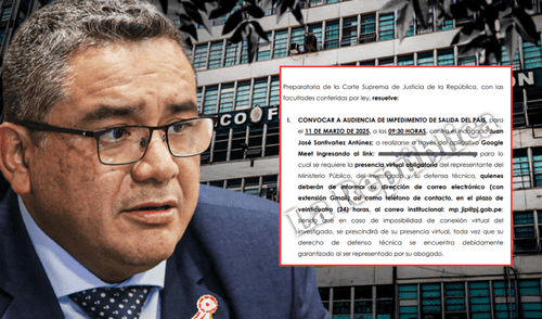Fiscalía solicita impedimento de salida del país por 18 meses para ministro del Interior, Juan José Santiváñez, por presunto abuso de autoridad.| Composición LR. Fiscalía solicita impedimento de salida del país por 18 meses para ministro del Interior, Juan José Santiváñez, por presunto abuso de autoridad.