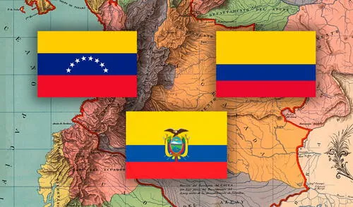 La ruptura que causó la desaparición de esta gran nación en Sudamérica dio origen a 3 países. Foto: Composición LR/ Este país desapareció en Sudamérica y causó que Colombia, Ecuador y Venezuela tengan banderas casi idénticas