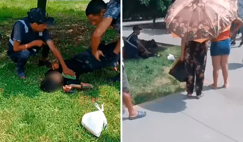 Vecinos señalan que la delincuencia es constante en el parque ubicado en medio de la avenida Velasco Alvarado. Foto: composición LR Delincuentes en bicicleta acuchillan a joven para robarle su celular en VES: víctima quedó en estado crítico