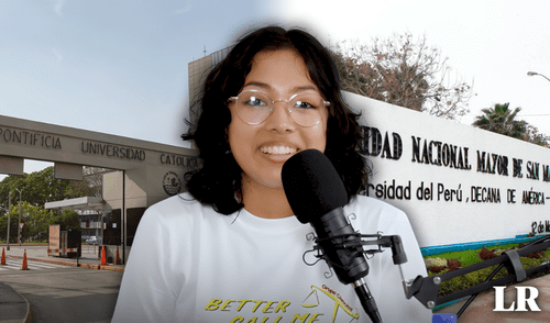 Yaneli tomó la difícil decisión de dejar la PUCP para cumplir su sueño de ingresar a Arqueología en la UNMSM. Foto: composición LR/PUCP/UNMSM UNMSM, unmsm, PUCP, san marcos, San Marcos
