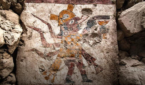 Un mural en el sitio ceremonial de Pañamarca revela detalles sobre el papel de la mujer en una de las culturas más importantes de Perú. Foto. Andina Un mural en el sitio ceremonial de Pañamarca revela detalles sobre el papel de la mujer en una de las culturas más importantes de Perú.