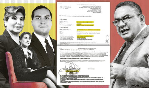 Enma Benavides Vargas era jueza superior penal de la Corte Superior de Lima cuando su hijo José Luján Benavides fue practicante y luego socio del estudio de Santiváñez. Foto: composición LR