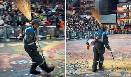 Trabajador de limpieza pública sorprende al improvisar danza de los tobas en pleno Carnaval de Oruro: “100 de 10”