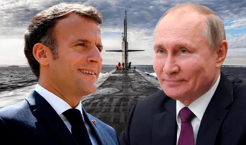 Macron advirtió a los franceses de la realidad de un mundo "cada vez más brutal" en el que Rusia es una amenaza. Foto: Composición LR.