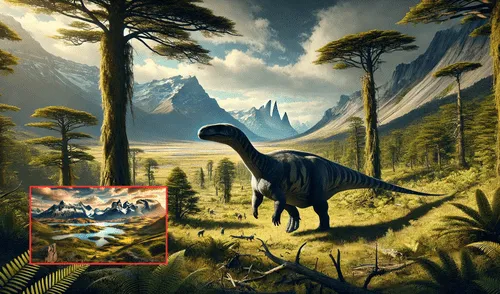 Los titanosaurios fueron un grupo de dinosaurios saurópodos que habitaron la Tierra durante el Cretácico, y muchos de los más grandes se encontraron en la Patagonia (Argentina y Chile). Foto: composición LR/chatgpt