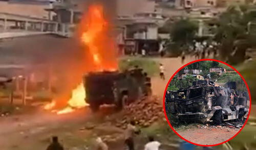 Un ataque en Cauca dejó vehículos incendiados y varios militares secuestrados por el GAOR Carlos Patiño. Foto: composiónLR/X/SALVARANM Comunidad se levanta en contra de FF. AA. en Colombia por orden de narcotraficantes: “Intentaron quemar vivos a nuestros policías y militares”