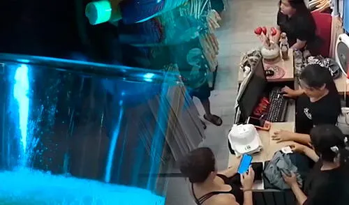 Dos cómplices de las 'peperas' fueron detenidos en una vivienda de Huancay con los electrodoméstico comprados. Foto: composición LR/América TV Peruanos regresan de Dubai y son 'pepeados' en Miraflores: delincuentes les robaron más de S/50.000 en compras