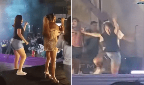 Joven cayó y tuvo que ser retirada por paramédico ante la mirada de todos los presentes. Foto: Difusión Accidente en Tacna