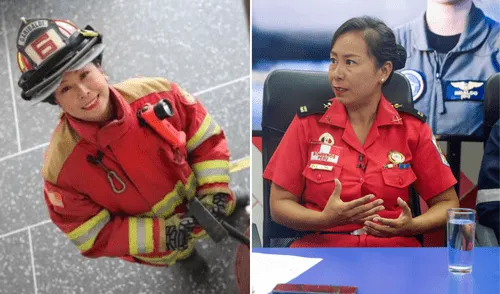 Susana Tong no solo desafía estereotipos, sino que también inspira a una nueva generación de mujeres a incursionar en el mundo de los bomberos. Foto: composición LR/Andina