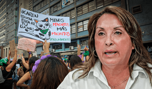Discurso de Dina Boluarte por el Dia de la Mujer generó rechazo de parte del colectivo feminista