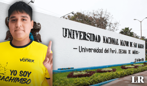 Jhan Paul ingresó en primer puesto a la UNMSM en su primer intento. Foto: composición LR/UNMSM/Academia Vonex UNMSM, san marcos, examen de admision unmsm