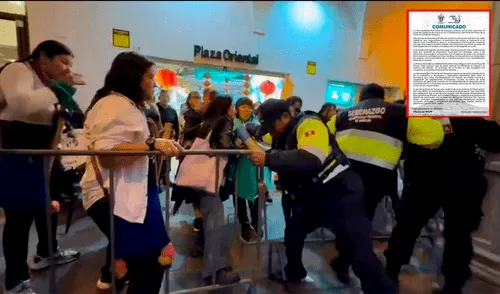 Mujeres intentaron ingresar a la Plaza de Armas para culminar la marcha del 8M. Créditos: Wilder Pari / La República