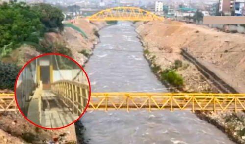 La inhabilitación del puente Bethania afecta a entre 4.000 y 5.000 personas que lo utilizan a diario. Foto: composición LR/Canal N. Puente Bethania en San Juan de Lurigancho