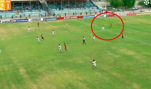 Héctor González convirtió el descuento de Los Chankas ante Atlético Grau desde fuera del área. Foto: captura/L1 Max