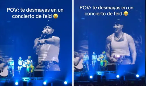 Feid sorprende al improvisar canción al ver que un fan se desmayó en pleno concierto: "Ábrale campito"