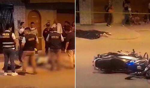 Sicariato en Huaral se registró en horas de la noche del 10 de marzo. Foto: composición LR/América TV sicarios matan a balazos en Huaral