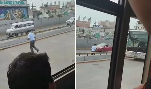 Chofer abandona unidad del Metropolitano con pasajeros y usuarios bromean: "Era su pausa activa"