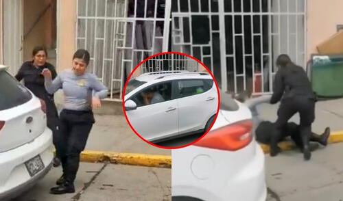 Graban a dos mujeres con uniforme policial en presunto estado de ebriedad en Huaraz