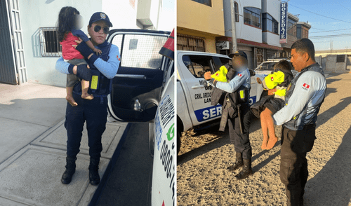 La madre llegó angustiada, confiando el cuidado de los pequeños a su pareja. Foto: composición LR Los niños fueron trasladados a la Unidad de Protección Especial