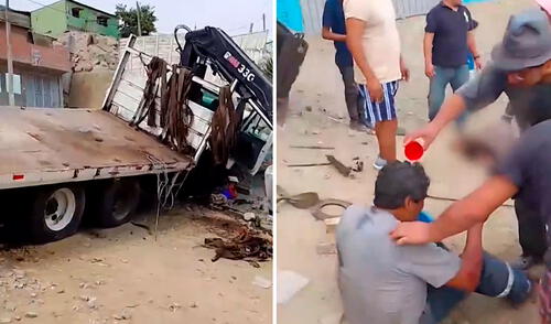 Camión se despista en la Vía Pasamayito: vehículo descendió sin control por un kilómetro y deja a 3 personas heridas en SJL