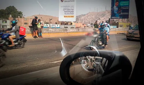 Una ambulancia llegó al lugar de los hechos para atender la emergencia. Foto: Difusión