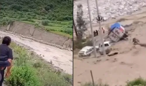 Hombre intenta cruzar río, pero es arrastrado por huaico en Apurímac