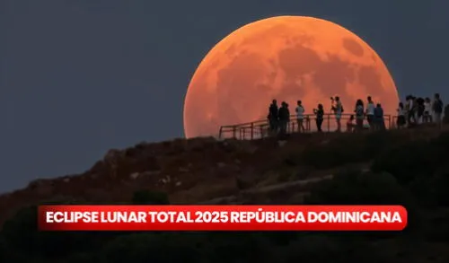 Vista de la 'luna de sangre', fenómeno que se repetirá este 14 de marzo para República Dominicana
