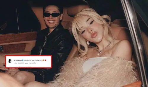 Peso Pluma y Kenia OS hacen oficial su romance con amoroso mensaje: “Me derrito por ti”