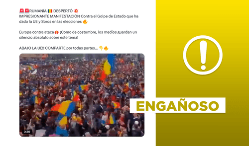 Protesta fue conformada por simpatizantes del excandidato presidencial prorruso, Protesta en Rumanía se trata de simpatizantes del candidato prorruso y de extrema derecha, Călin Georgescu. Foto: composición LR/captura de pantalla. Protesta en Rumanía se trata de simpatizantes del candidato prorruso y de extrema derecha, Călin Georgescu