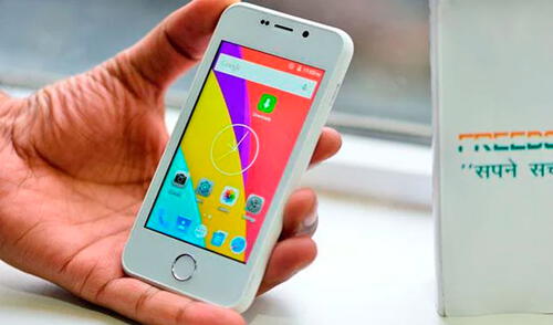 Así lucía el Freedom 251 cuando fue presentado. Foto: Mint Así lucía el Freedom 251 cuando fue presentado. Foto: Mint