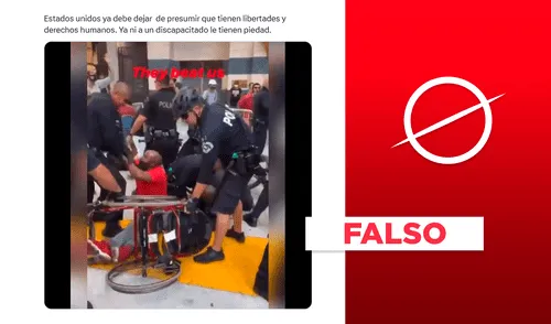 Video de policías de los Estados Unidos reduciendo a un discapacitado es del 2020