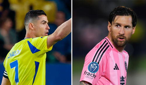 Cristiano Ronaldo y Lionel Messi anotaron en la victoria de sus respectivos equipos. Foto: composición GLR/AFP Cristiano Ronaldo y Lionel Messi anotaron en la victoria de sus respectivos equipos