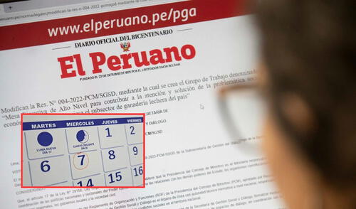 Los feriados nacionales están definidos por el Estado Peruano durante todos los años. Foto: Andina/LR