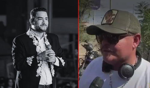 Miembro de Armonía 10 se pronuncia en velorio de Paul Flores. Foto: Difusión/américa hoy Miembro de Armonía 10 se pronuncia en velorio de Paul Flores.