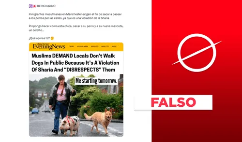 Bulo fue hecho por un grupo de anti musulmanes en 2016. Foto: composición LR/captura de X. Inmigrantes musulmanes en Manchester no pidieron que se prohíba pasear perros por violación a la Sharia