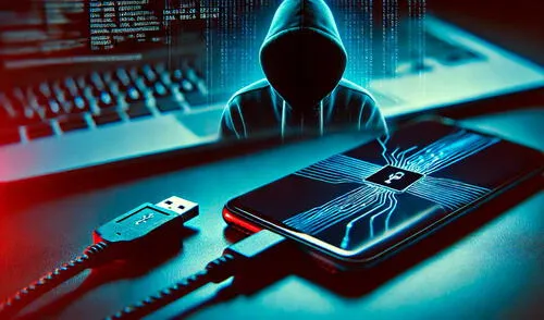 Un cable USB-C alterado puede traerte problemas de seguridad. Foto: ChatGPT/La República