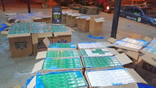 Golpe al contrabando: 5.2 millones de cigarrillos incautados en nueva ruta entre Huanta y Ayacucho. Fuente: Difusión Golpe al contrabando