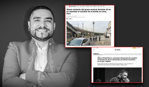 Diversos medios de comunicación internacional informaron sobre el trágico final de Paul Flores. Foto: composición LR