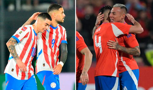 Paraguay y Chile empataron sin goles en la primera rueda de estas eliminatorias. Foto: composición de LR/AFP