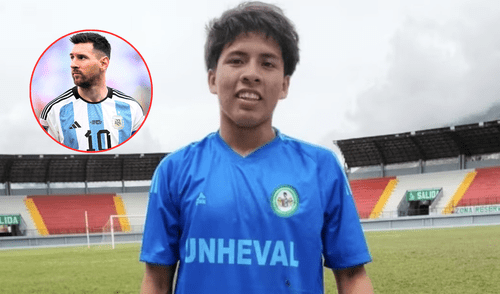 El joven futbolista peruano ha dado la vuelta por su peculiar nombre, igual que el astro argentino. Foto: composición LR/Clarin/FIFPRO