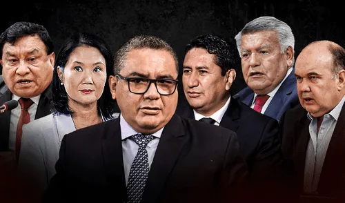 ¿Se queda solo? Juan José Santiváñez: los partidos de Keiko Fujimori y López Aliaga impulsan su censura, los otros miran desde la tribuna. Composición: Jazmín Ceras / LR ¿Se queda solo? Juan José Santiváñez: los partidos de Keiko Fujimori y López Aliaga impulsan su censura, los otros miran desde la tribuna.